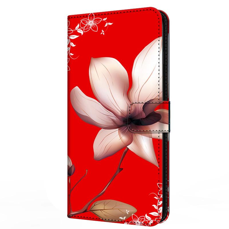 Кожаный чехол-книжка для Samsung A25 Кошелек Подставка Обложка-книга для Galaxy A15 4G 5G Магнитный Цветок Прекрасный A14 A34 A54 5G M13 4G