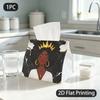 1pc Tissue Box, Modern Elegant Black Queen Golden Regal Grace Pattern, 2D Flat Printing, Lightweight, Built To Last, Tissue Dispenser, for Cooking Spa