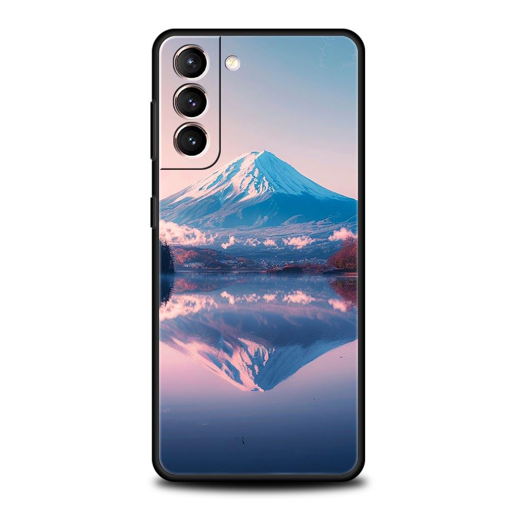 Япония Гора Фудзи Картина Цветение сакуры Чехол для телефона Для Samsung Galaxy S25 S24 S23 S22 S20 Ultra S21 FE 5G S10 Plus S10E Чехол