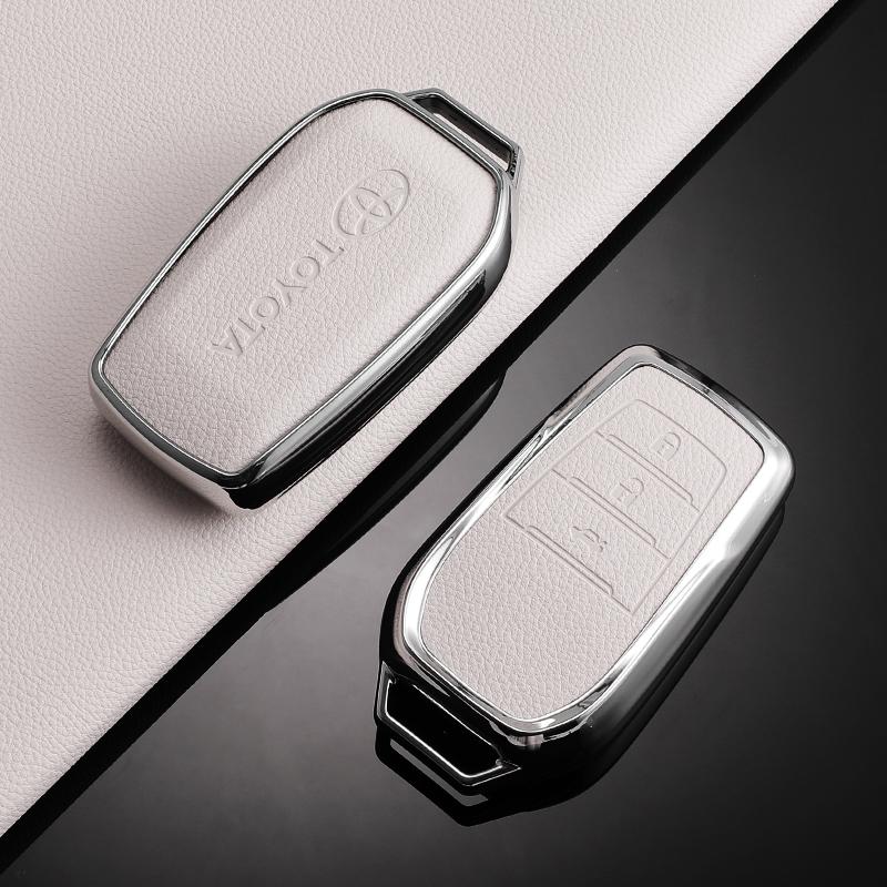 Кожаный чехол-брелок для автомобильного ключа для Toyota RAV4 Crown Hilux Fortuner Yaris Prius Corolla Camry Land Cruiser Avensis Verso Prado C