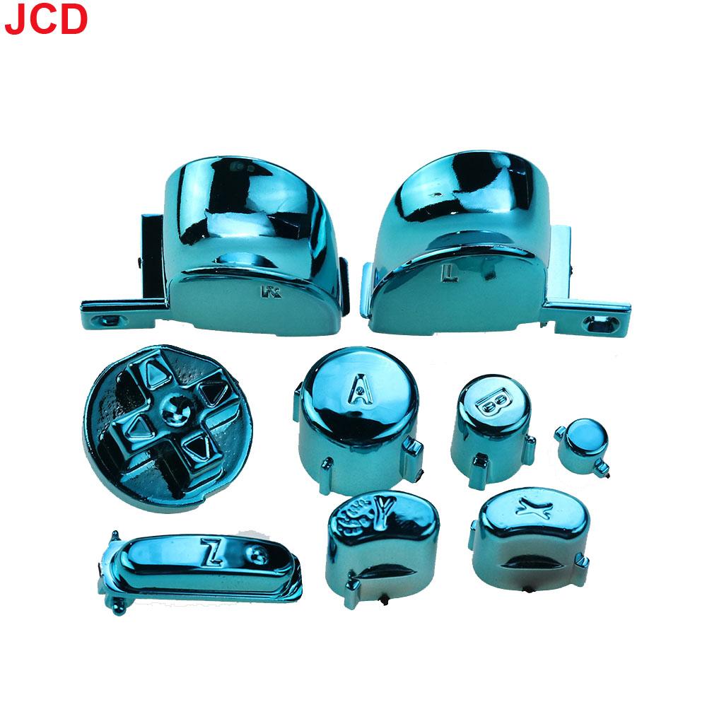 JCD 1set Electroplating Button Keys ABXY Z Keypads L R Buttons For Gamecube NGC Game Controller Replacement Accessories