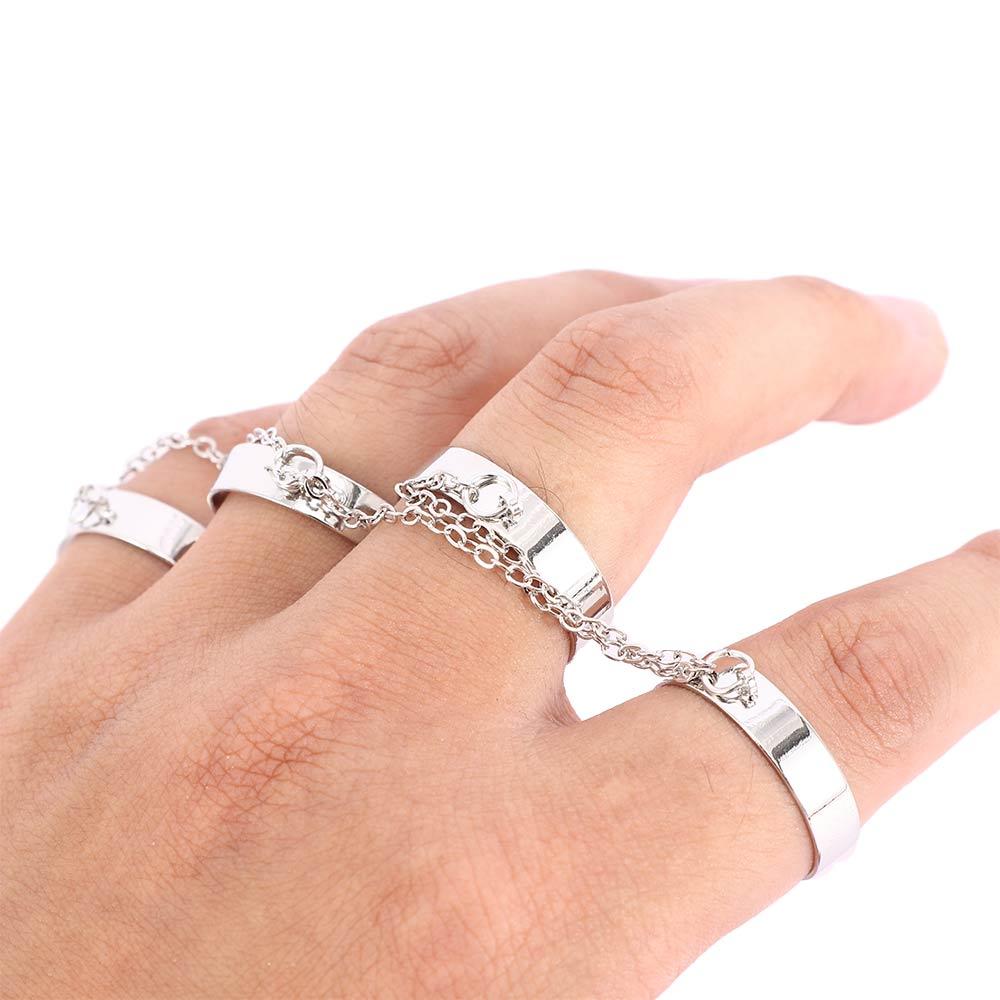 Man Chain Adjustable Multi-layer Rotate Opening Ring Party Jewelry Fashion Accessories Finger Ring