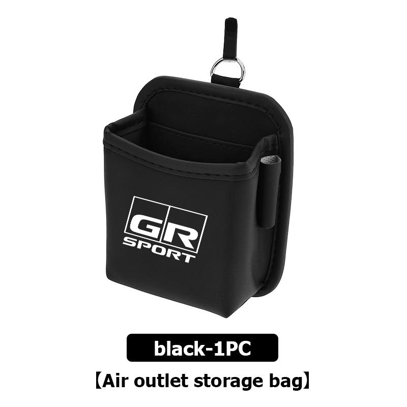 cnkym4 Car Air Outlet Storage Box Hanging Phone Lipstick Lighter Organizer Bag Holder For Toyota Crown Yaris Corolla Prius Auris CHR