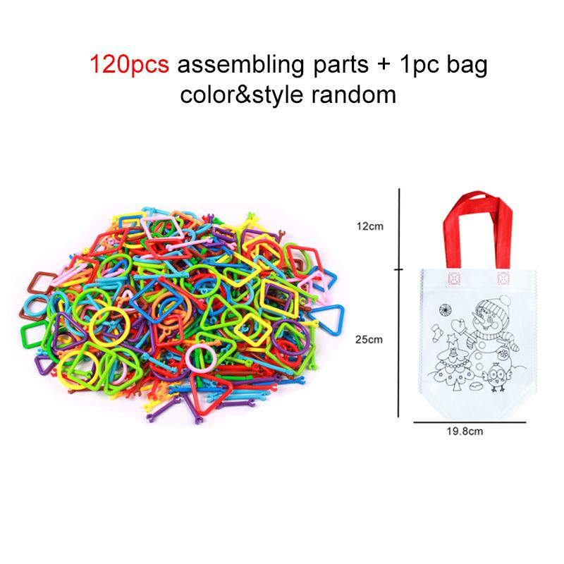 65~240 шт. Детские DIY строительные блоки палочки игрушки с сумкой для хранения дети раннее обучение интеллект палочки игрушка для творчества TMZ