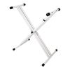 KC Стойка для клавишных X-образная Двойная ножка 5 уровней регулировки высоты Белая KBS-D/WH (Грузоподъемность приблизительная. 60кг)