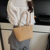 Niche Woven Pattern Bucket Bag Women's New Fashion Versatile Underarm Shoulder Bag Crossbody Vegetable Basket Bag