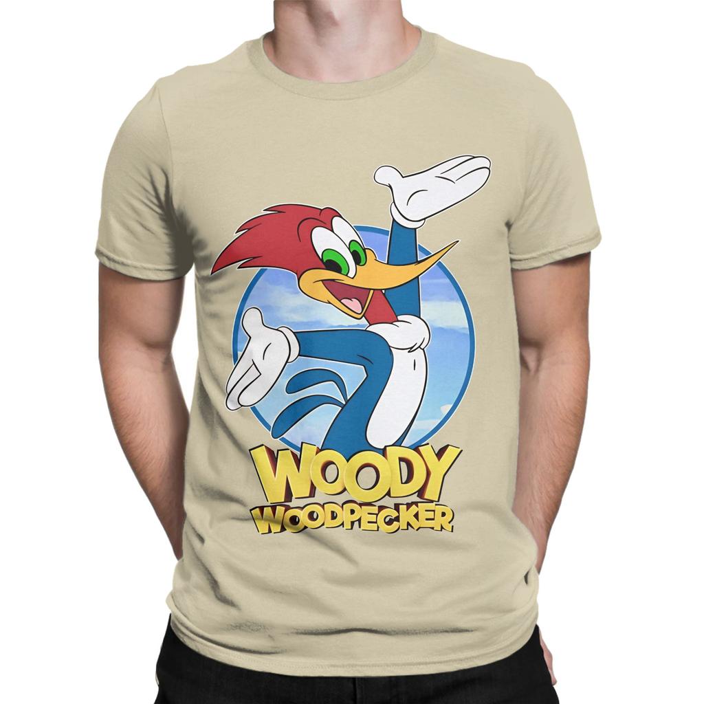 Woody Woodpecker poster painting Novelty 100 Cotton TShirt Woody Woodpecker Tees Tops For Unisex