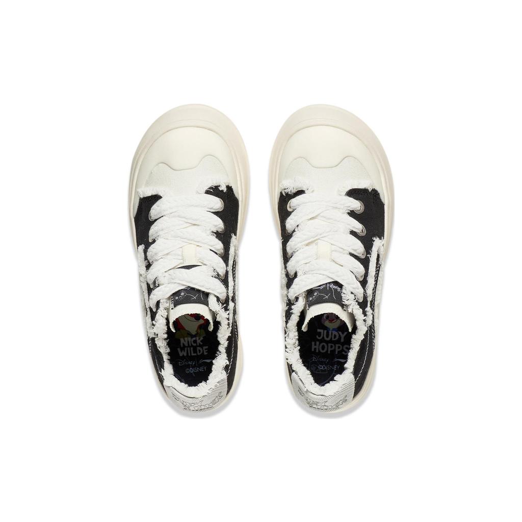 Disney X Li Ning Honey Platform Slip Non-Slip Durable Low Top Sports Casual Shoes Women sneakers Black White AGCT042-1