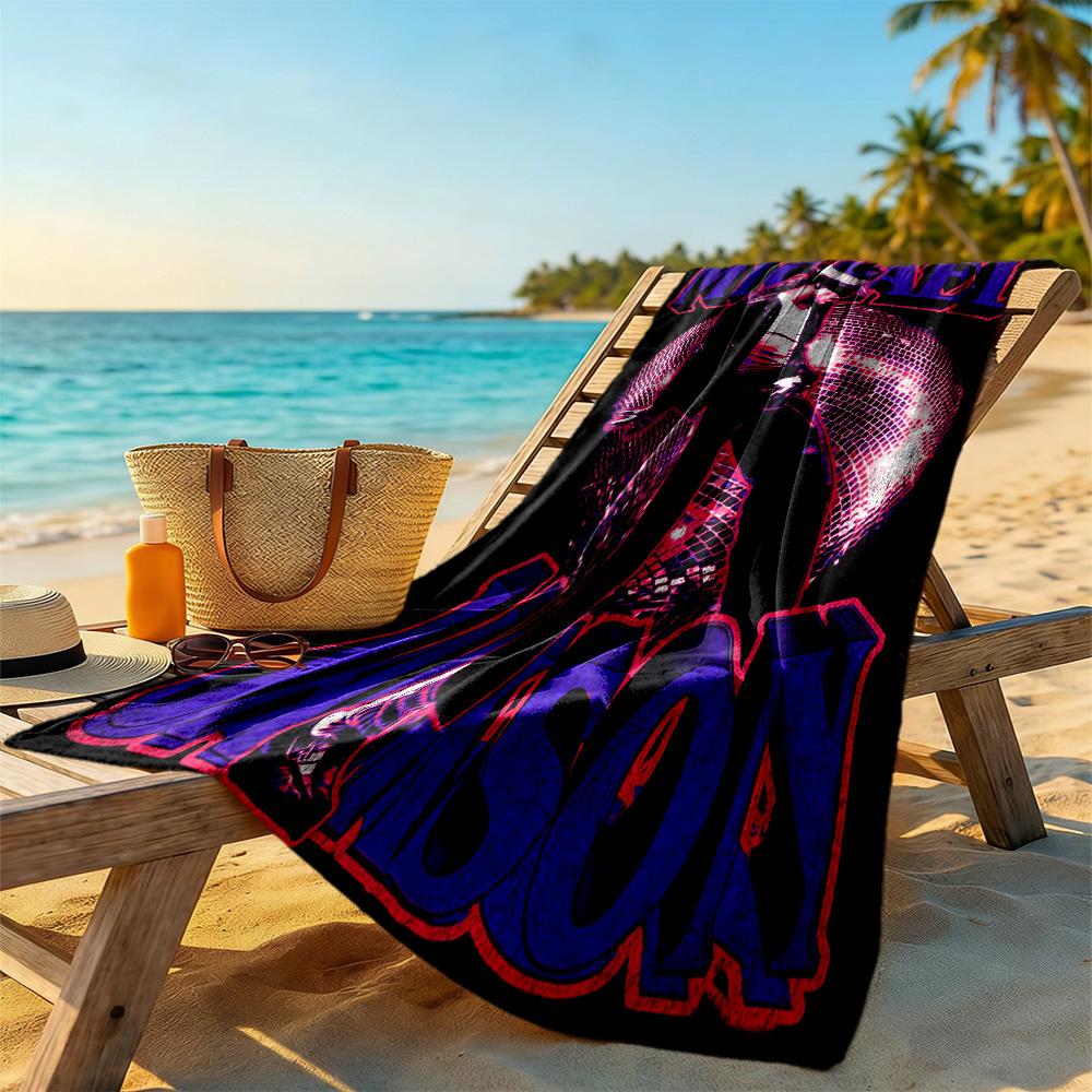 Michael Beach Towel Quick-Dry Soft Microfiber Comfortable Lightweight Perfect for Traveling Yoga Camping and Swimming