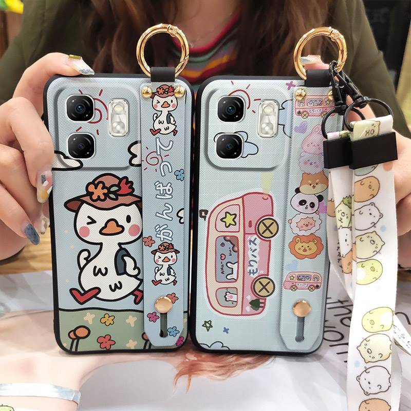 Back Cover Shockproof Phone Case For Infinix Hot50i/Smart9/X6531/X6532 Silicone Ring Anti-knock Waterproof Kickstand