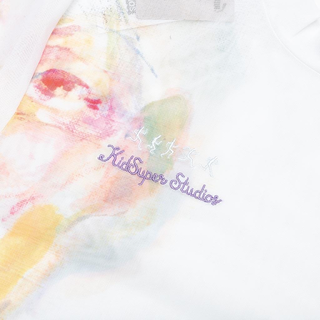 Puma X KidSuper Long-Sleeve Tee Sugared Almond Women Tops Multi-Color 625621-87