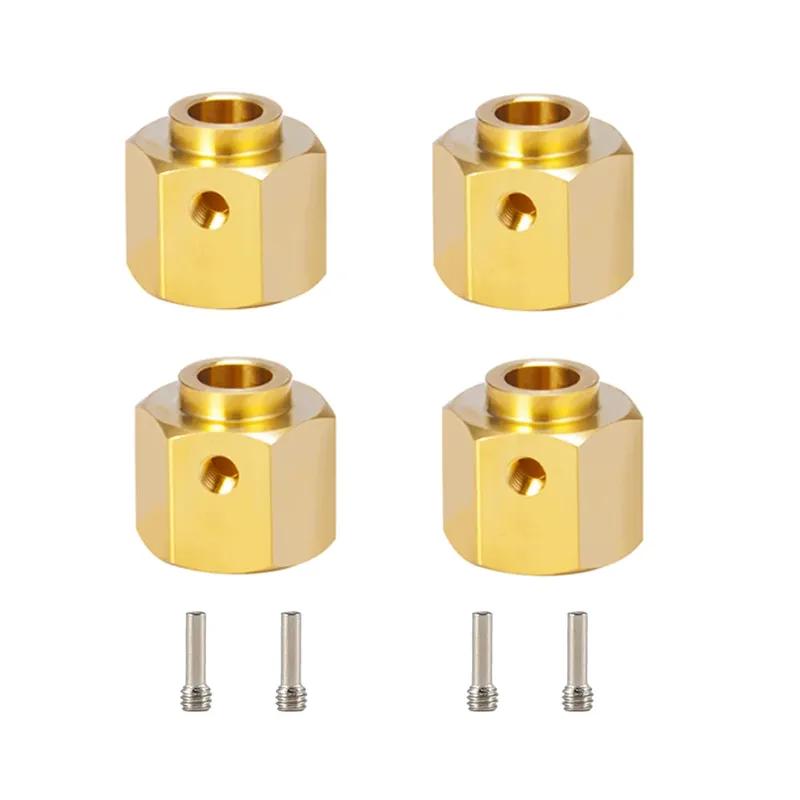 6/8/9/10/11/12mm Metals Heavier Brass 12MM Wheel Hex Extended Adapter for RC Crawler Traxxas TRX4 TRX-4