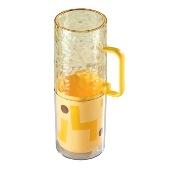 Большой стакан для полоскания рта 3 в 1, портативный дорожный стакан с разделителем, прочный корпус, защелкивающаяся конструкция, компактный, легкий стакан для полоскания рта