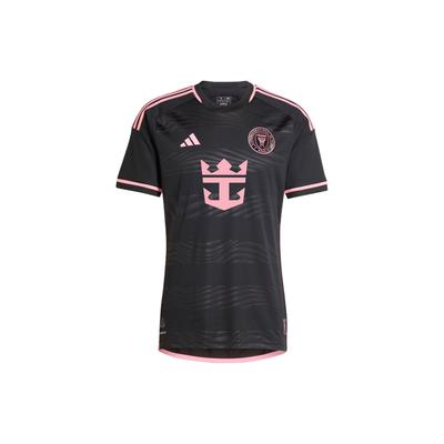 adidas Быстросохнущая выездная футбольная майка Inter Miami CF 23/24, мужские топы Player Edition, черные IS4874