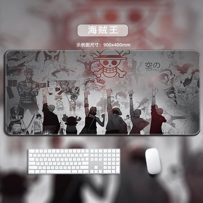 Цельный кожаный коврик для мыши  Большой Маленький Офисный Игровой Коврик для Клавиатуры Настольный Коврик Браслет из Щетины  Монки Д. Луффи  Ророноа Зоро  Декоративный настольный коврик
