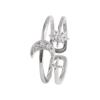 Women's Double-Layer Star and Moon Ring: Light Luxury Adjustable Index Finger Jewelry, New Style.