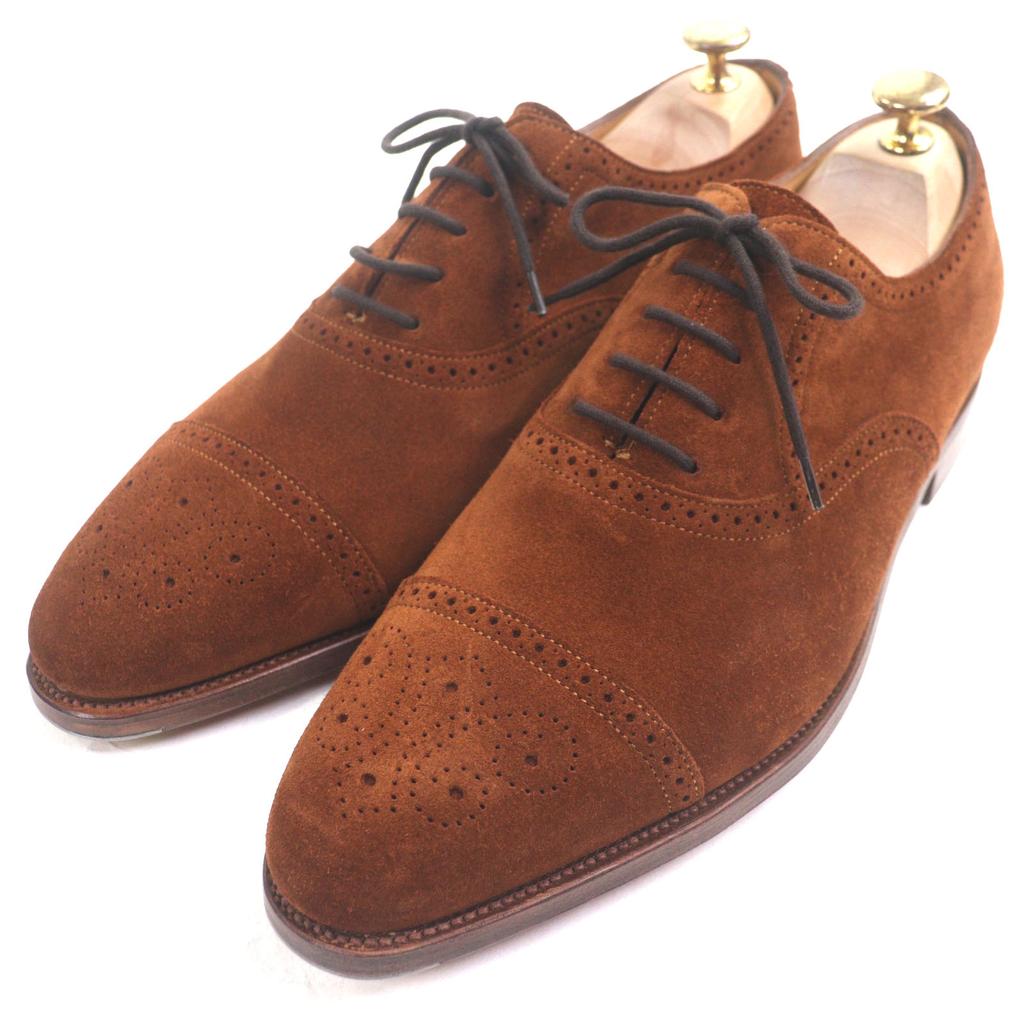 Безупречные кожаные туфли John Lobb SAUNTON Thornton Brown Замша мужские 8 Б/у