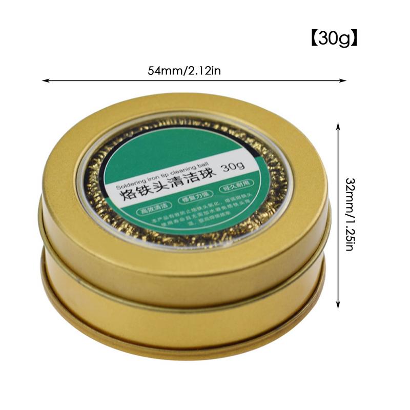 Cleaning Ball Desoldering Soldering Iron Mesh Filter Cleaning Nozzle Tip Copper Wire Cleaner Ball Metal Dross Box Clean Ball