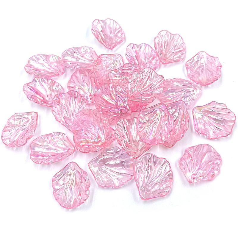 Hanmade Cabbage Leaf Petal Beads Handmade Material Acrylic with Holes for Jewelry Making AB Colorful 10pcs/bag 18*21mm Fashion