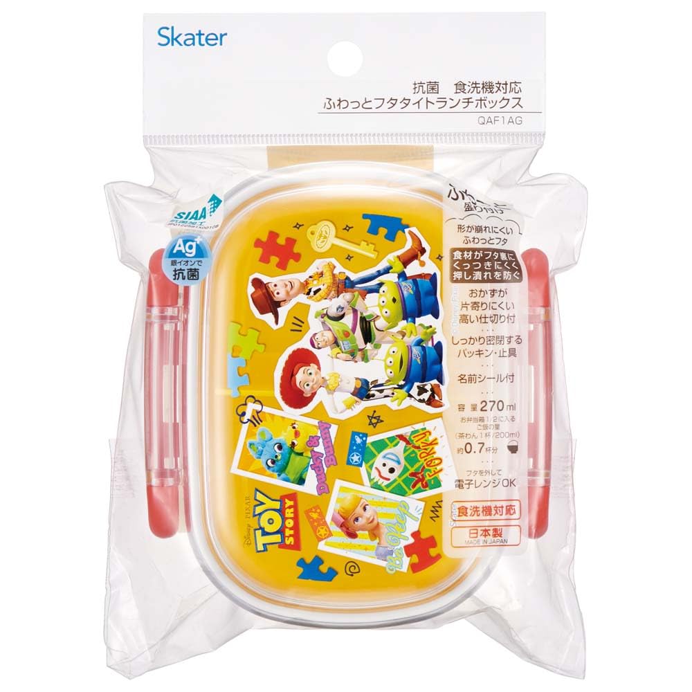 Skater Lunch Small Single Dome Soft and Made in Toy Story QAF1AG Kids' Box, Size, Tier, 270ml, Shape, Fluffy, Antibacterial, Japan, Design, Boys,