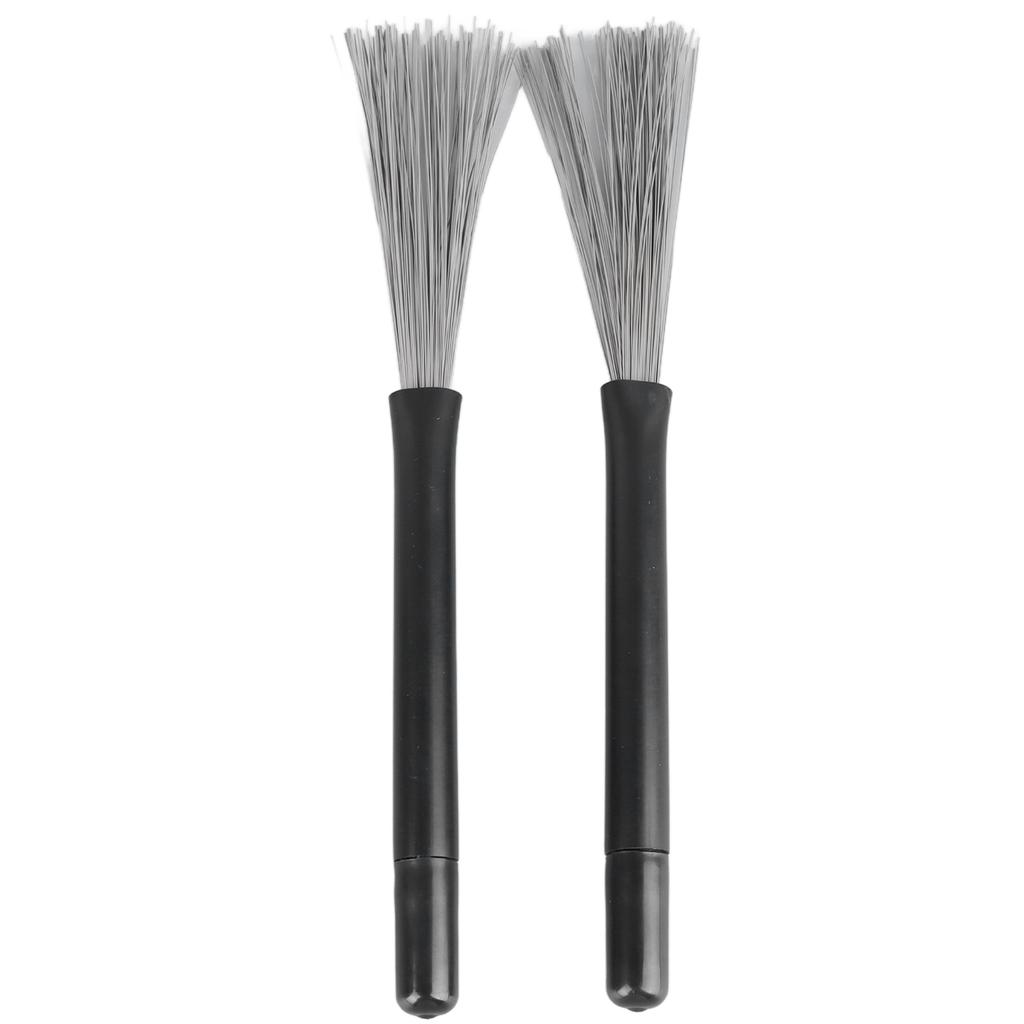 2 шт. Барабанные щетки из стальной проволоки, телескопические барабанные палочки, портативные барабанные палочки, перкуссионные аксессуары