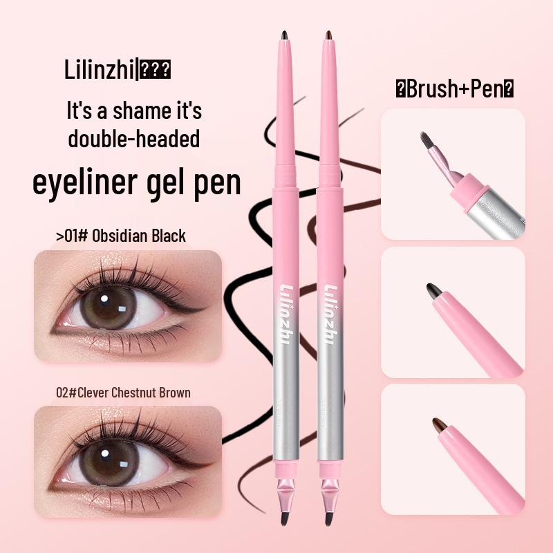 Dual-Ended Waterproof Smudge-Proof Eyeliner Gel Pencil for Beginners