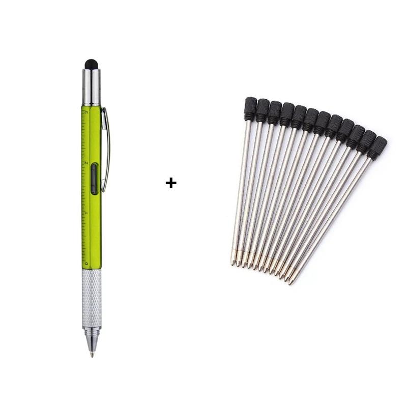 1 комплект 7 в 1 с ручным инструментом, многофункциональной шариковой ручкой, измерительной линейкой, отверткой, сенсорным экраном, стилусом, спиртовым уровнем