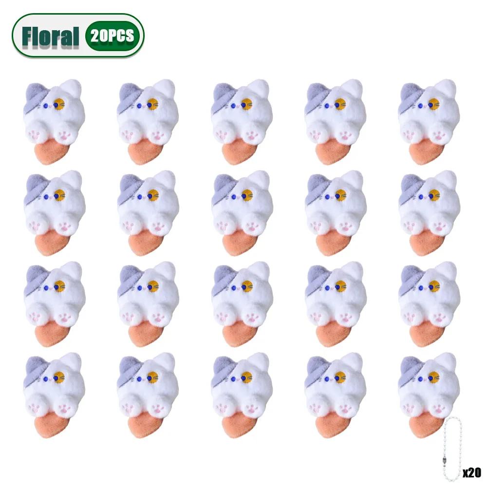 1/3/5/10/20 шт. Очаровательная плюшевая мультяшная кошка, подвесная кукла, мягкая кавайная, украшение для рюкзака для девочек, студенток, рождественский подарок