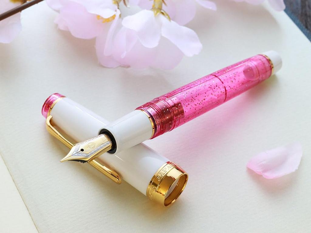 WANCHER Limited Edition SAILOR Original Professional Gear PINK COSMO 21K Gold Fountain Pen Special Extra [WANCHER Edition] (EF Fine)