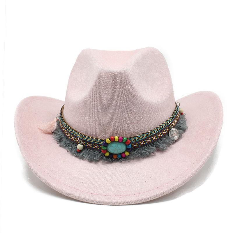 Замшевая шляпа Jazz Hat Western Cowboy Hat Men's British Gentleman's Top Hat Big Brim Outdoor Sun Hat