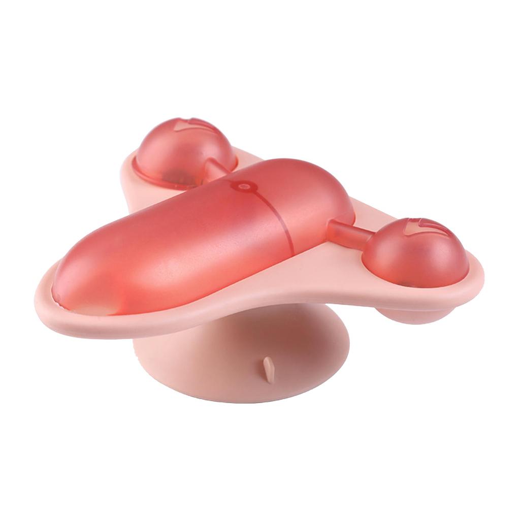 Забавная игрушка для кормления с утечкой для перекуса, игрушки, диспенсер для еды, вращающийся самолет с мячиком с кошачьей мятой, интерактивные тренировочные игрушки