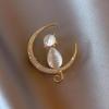 Moon Kitten Brooch: Elegant Pin for Suit, Corsage, or Bag Accessory