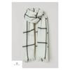 White Scarf With Black Stripes