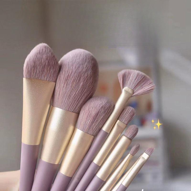 Набор из 10 кистей для макияжа и сумка для хранения Многофункциональный набор кистей для макияжа Мягкий ворс Тени Пудра Консилер Кисти для красоты