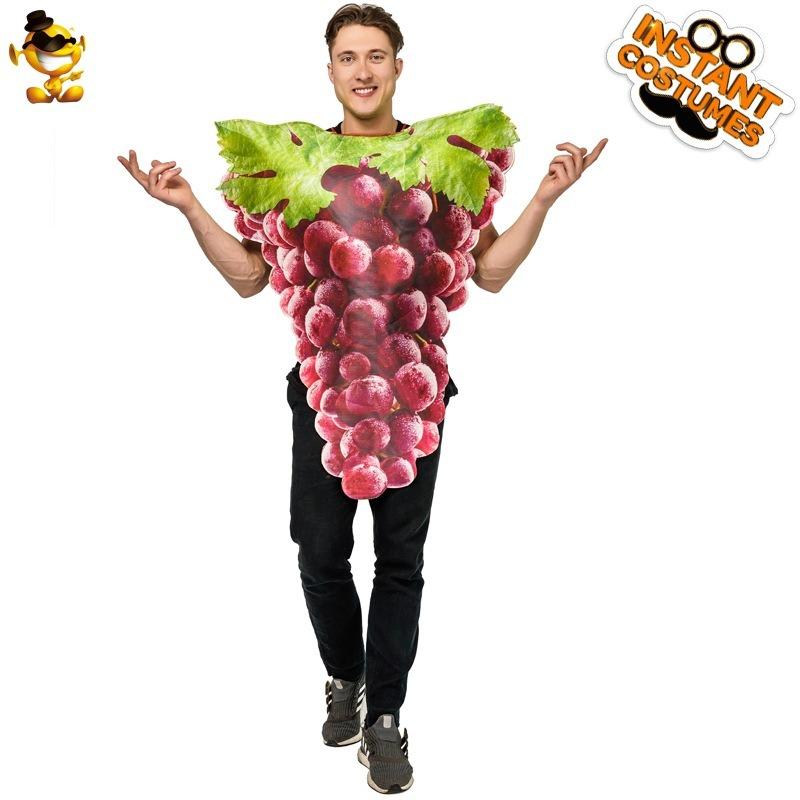 Смешной парный виноградный комбинезон хэллоуинский розыгрыш фруктовый show костюм сценический костюм для вечеринки