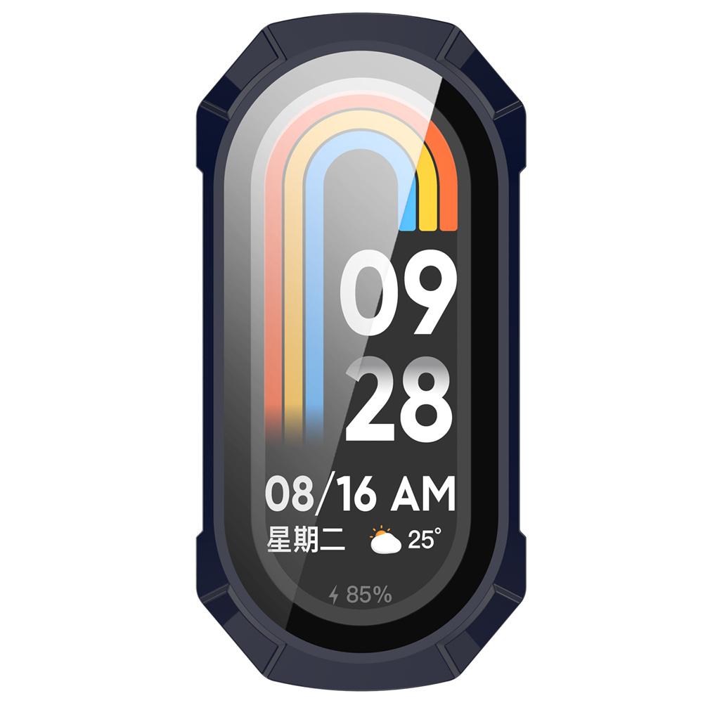 Закаленное стекло + чехол для Xiaomi Mi Band8 PC, защитный бампер для экрана, чехол, аксессуары для mi Band 8