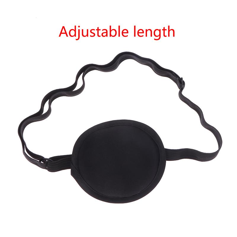 1pc Pirate Eye Patch Unisex Black Single Eyepatch For Cosplay - Washable Adjustable Concave Eye Patch Kid Pirate Costume