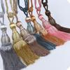 No Installation Curtain Tassels Tieback Punch-free Polyester Yarn Tassel Curtain Ties Multicolor Gold Wire Hanging Ball