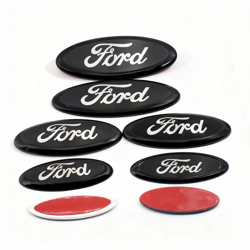 Car Logo Badge Front Rear Grille Hood Bonnet Trunk Emblem Stickers For Ford Focus Mondeo Edge Ecosport Ranger Fiesta Fusion Kuga CQSUV1