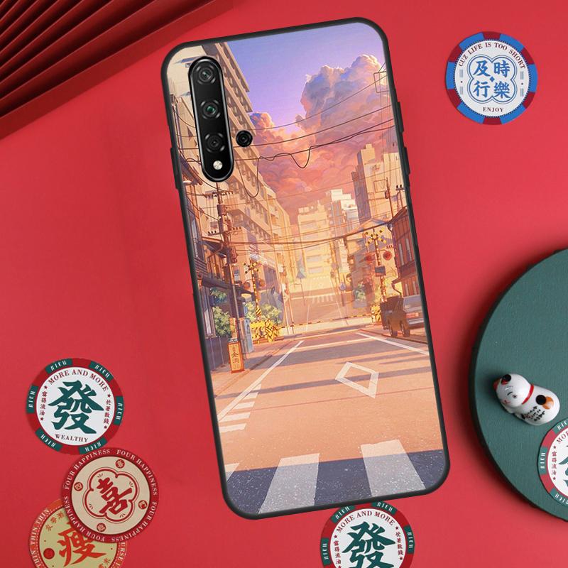 Чехол Manga Anime Street для Huawei Nova Y73 Y72 Y90 Y70 Y60 Y91 Y61 12s 12i 11i 8i 9 10 SE P40 Lite P60 P30 Pro