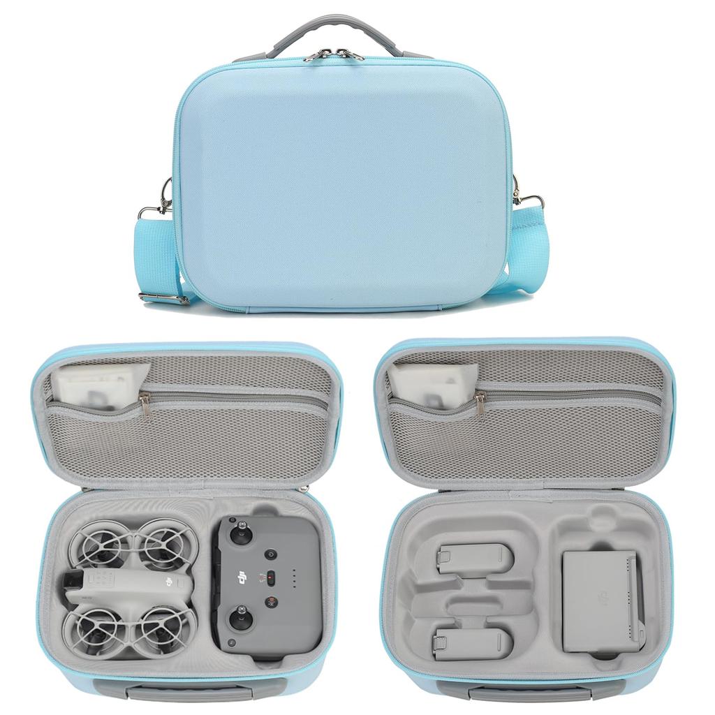 Storage Bag for DJI Neo-Portable Hard Travel Carrying Case with YKK Zipper for DJI Neo Drone Aceessories-Blue