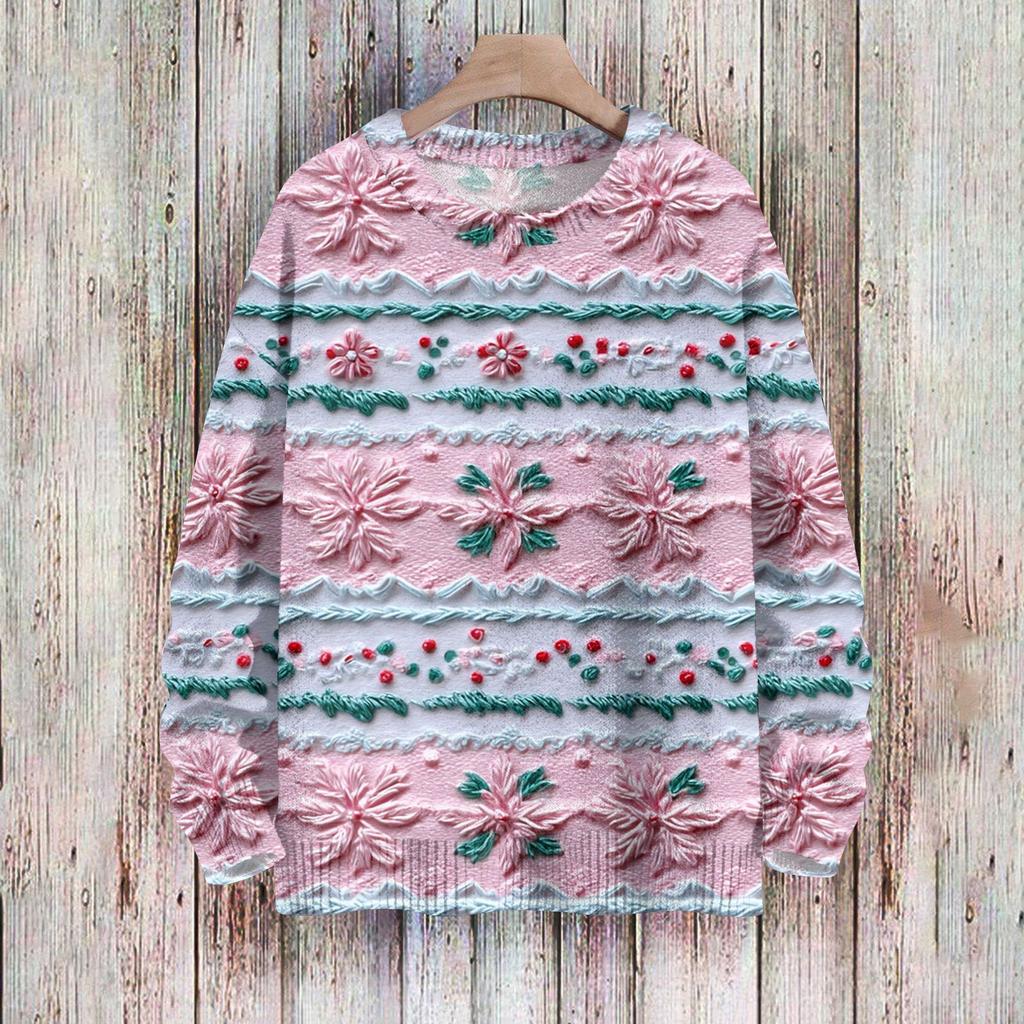 Christmas Sweatshirts For Women Knit Sweater Cute Shirt Fall Crewneck Pullover Tops