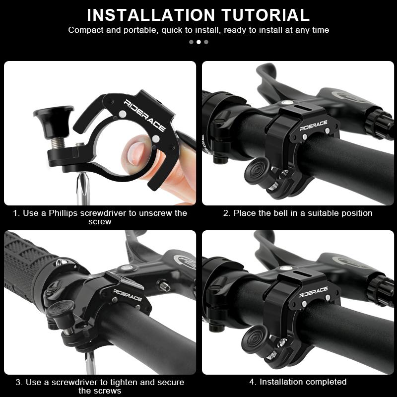 Велосипедный звонок RIDERACE, громкий чистый звук для горного велосипеда, кольцо на руль, гудок, безопасность, нержавеющая сталь, велосипедный предупреждающий сигнал