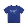 X MLB Collaboration Kids Los Angeles Dodgers Letter Print Casual Crew Neck Short Sleeve T-Shirt Kids Tops Royal-Blue 3Z3B7SAVE-LAD