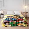 Anime-inspired group characters design blanket Flannel blanket for bedroom, living room, sofa, and nap sofas