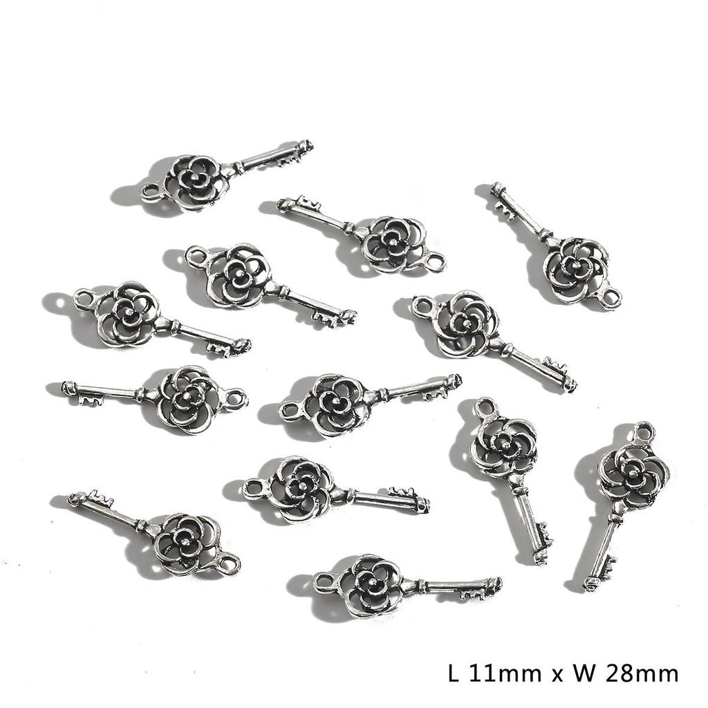 20/30 шт. антикварные посеребренные подвески с замком для ключей для браслета, ожерелья, аксессуары, изготовление ювелирных изделий своими руками, ручная работа