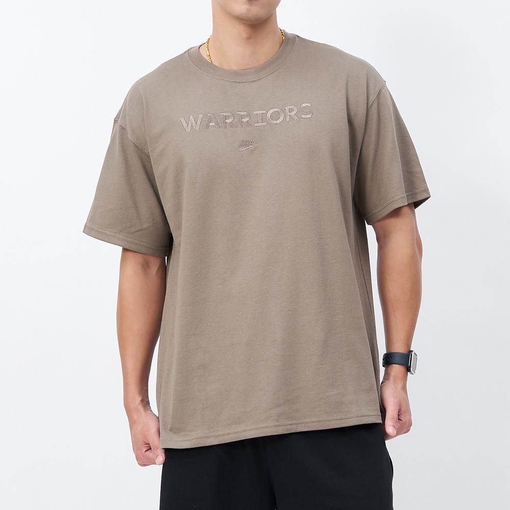 Nike Однотонная футболка NBA Golden State Warriors с принтом, повседневная, свободная, удобная, с круглым вырезом, коротким рукавом, спущенными плечами, мужские футболки FJ0570-040