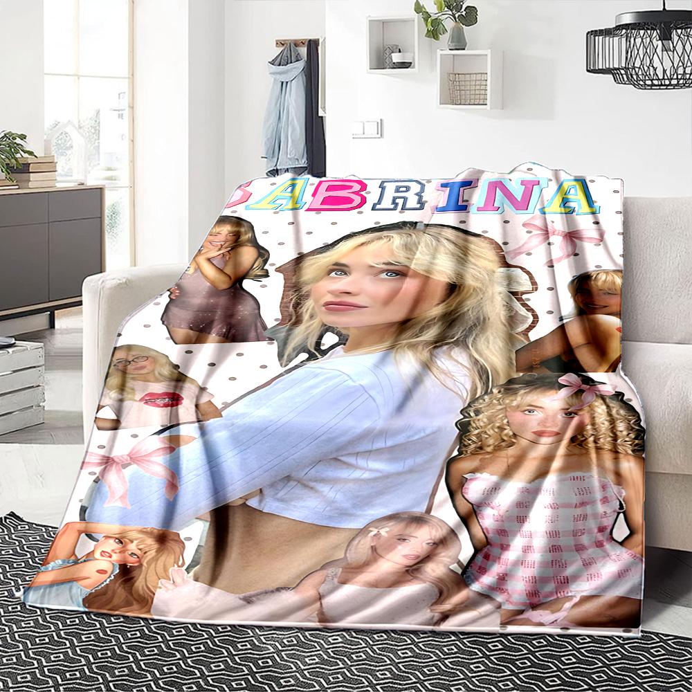 Sabrina Carpenter Blanket Soft Throw Blanket For Home Bedroom Bed Sofa Travel Office Solid Christmas Blanket