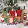 Christmas Wine Bottle Bags Wine Bottle Sweater Dress Drawstring Bottle Bags for Xmas Dining Table Decor Wine Bottle Cover