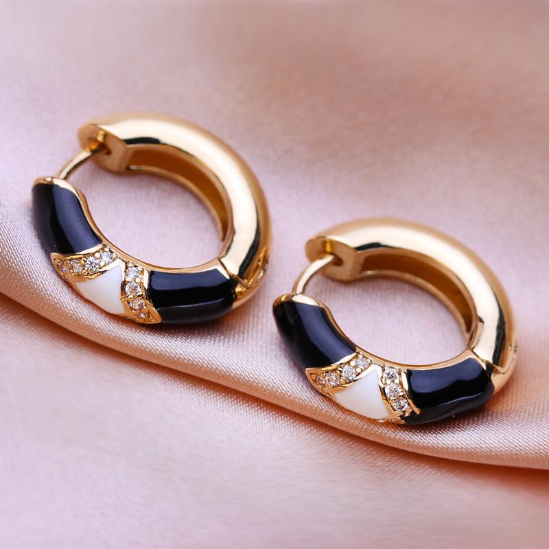 KNIKOO Round Clip Earrings For Women Fashion Earrings Jewerly For Wedding Party Gifts